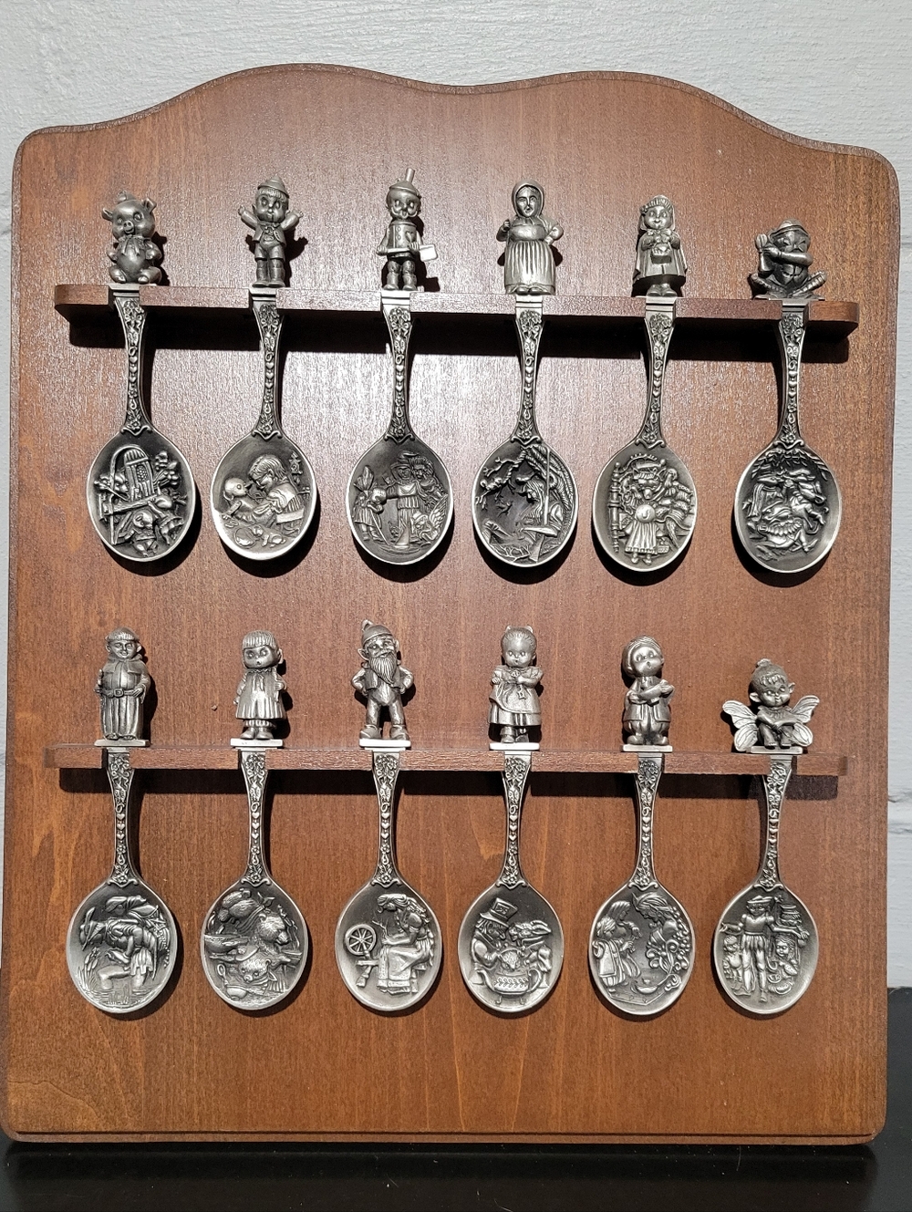 Franklin Mint Storybook Pewter Collectible Spoon Set 1980